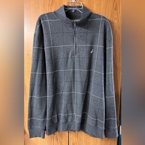 NEW men’s Nautica 3/4 zip sweater size XXL